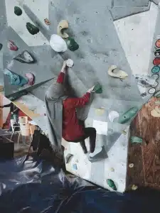 An der Kletterwand